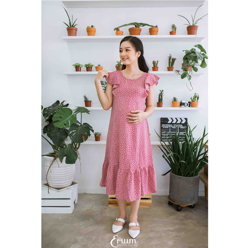 Bán Đầm bầu nhún bèo bi hồng ruốc Emum