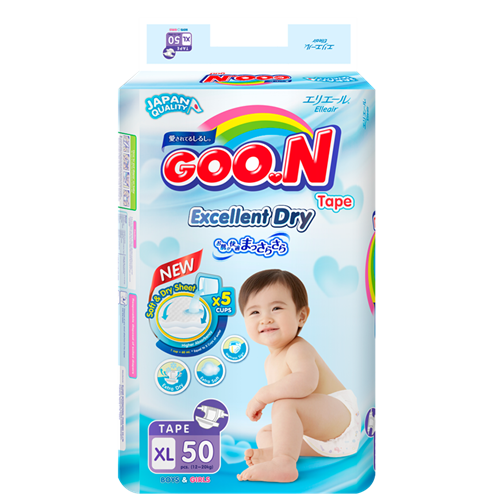 Bán Tã - bỉm dán GOO.N Slim XL50 (cho bé từ 12 - 20kg)