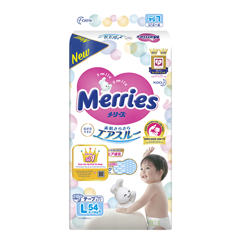 Bán Tã - bỉm dán Merries L54 (9-14kg)