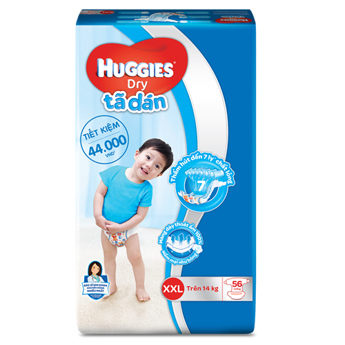 Bán Tã - bỉm dán Huggies XXL56 (trên 14kg)