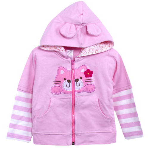 Bán Áo khoác nỉ bé gái in hình đầu mèo con Thái Lan (12-24M) X7-24
