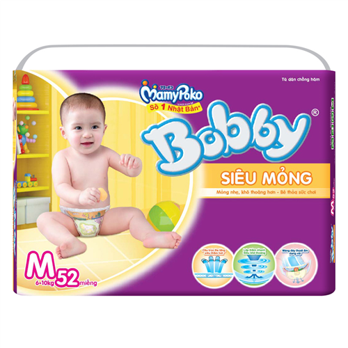 Bán Tã - bỉm Bobby M52 (siêu mỏng)