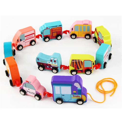 Bán Đồ chơi gỗ đoàn tàu chở thú, số, phương tiện giao thông XE31