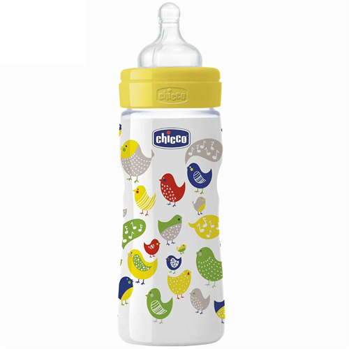 Bán Bình sữa Wellbeing Chicco 330ml (Nhựa PP, núm silicone, 4M+)