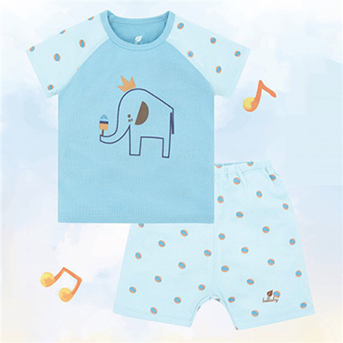 Bán Bộ bé trai cộc tay raglan Lullaby NH602P (xanh)