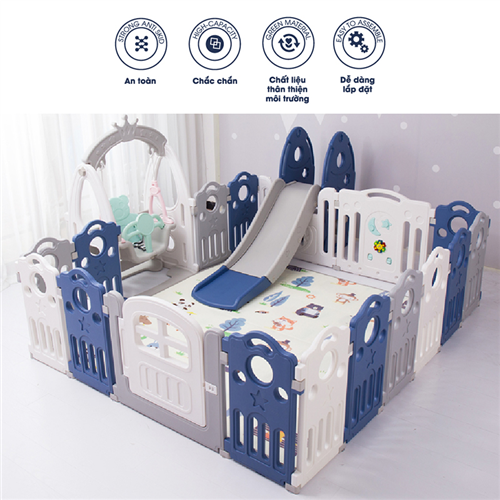 Bán Combo 6in1 Toys House (quây, xích đu, cầu trượt, bập bênh, thảm, bóng)