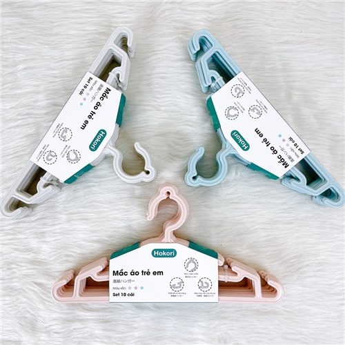 Bán Móc treo quần áo trẻ em Việt Nhật HOKORI 2830 (set 10 chiếc)