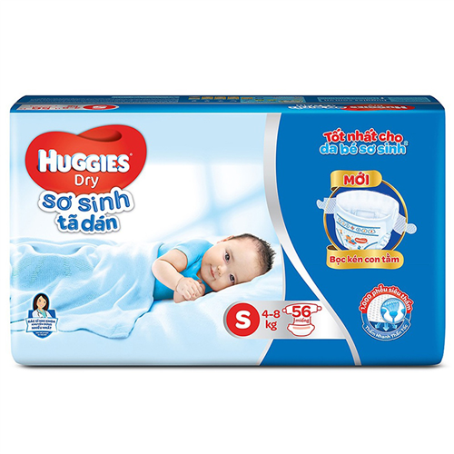 Bán Bỉm - Tã dán sơ sinh Huggies S56 (4-8kg)