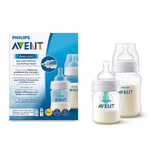 Bán Bình sữa Avent giảm đầy hơi với van giữ sữa AirFree SCF810/24 (125ml, đôi)