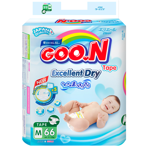 Bán Tã - Bỉm dán Goon Renew Slim M66 (7-12 kg)