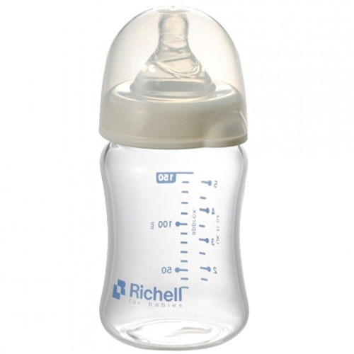 Bán Bình sữa Richell 150ml (cổ rộng, thủy tinh)