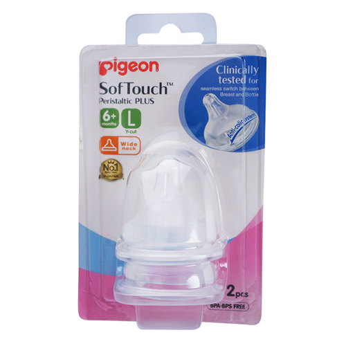 Bán Núm ty Pigeon Plus size L (cổ rộng, 6M+)