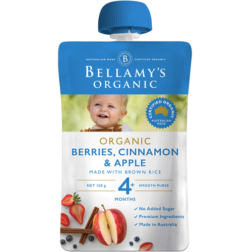 Bán Hỗn hợp ăn dặm quả mọng, quế, táo Bellamy's Organic