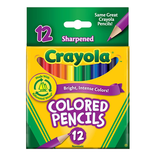 Bán Bút chì 12 màu dạng ngắn - Crayola 6841122012