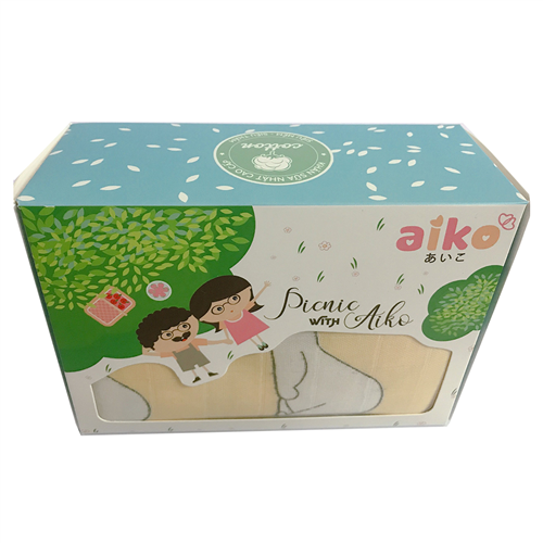 Bán Khăn tắm sợi tre Aiko màu in hình (120*110cm, hộp)