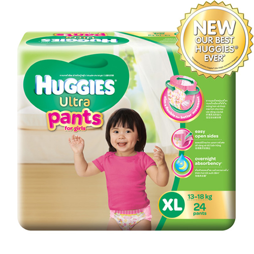 Bán Tã - bỉm quần Huggies Ultra XL24 cho bé gái