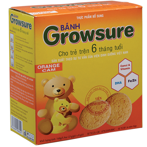 Bán Bánh ăn dặm Grownsure cam 168g