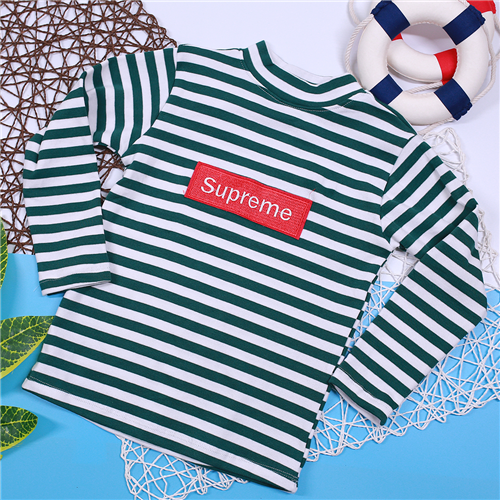 Bán Áo dài tay kẻ sọc cổ 3 phân Supreme (1-6T)