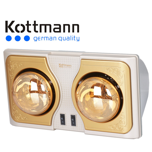 Bán Đèn sưởi treo tường nhà tắm Kottman 2 bóng vàng