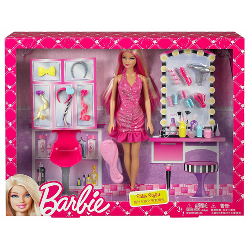Bán Búp bê Barbie BCF85 tiệm làm tóc