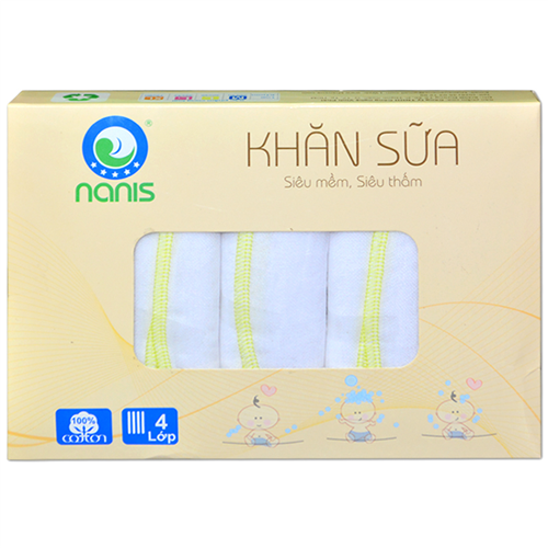 Bán Khăn sữa cao cấp Nanis 4L 30x35 (hộp)