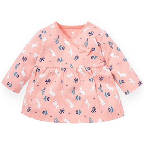 Bán Áo bé gái chữ A cổ tim Lullaby NH118B (Hồng cam in)