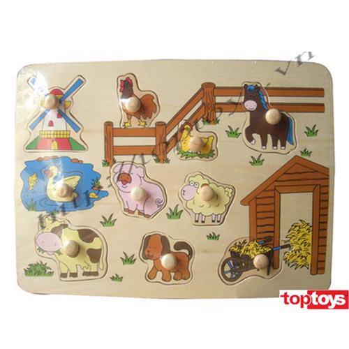 Bán Đồ chơi gỗ toptoys - Bảng nhận hình thú nông trại 98103