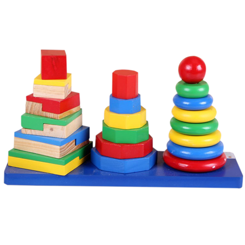 Bán Đồ chơi gỗ xếp hình khối 3 đỉnh Etic C639