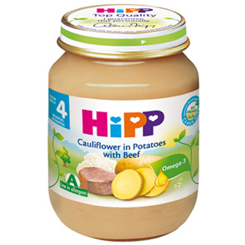 Bán Dinh dưỡng đóng lọ HiPP thịt bò khoai tây hoa lơ 125g