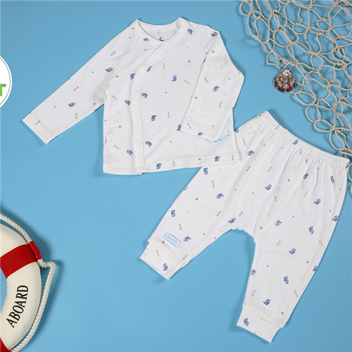 Bán Bộ sơ sinh dài tay cài lệch Petit Moon (0-6M)