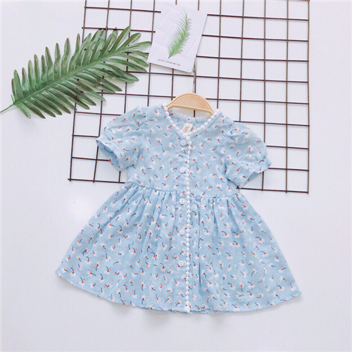 Bán Váy chữ A mở cúc hoa nhí DL804 (6-24M)