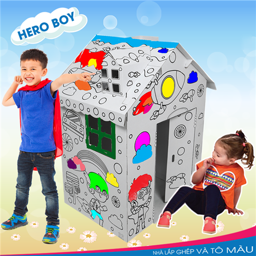 Bán Nhà lắp ghép và tô màu - Hero Boy