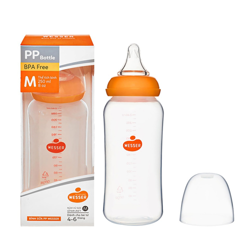 Bán Bình sữa PP Wesser cổ hẹp 250ml