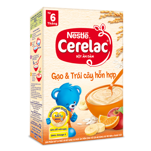 Bán Bột ăn dặm Nestle Cerelac - Gạo & trái cây hỗn hợp (200gr)