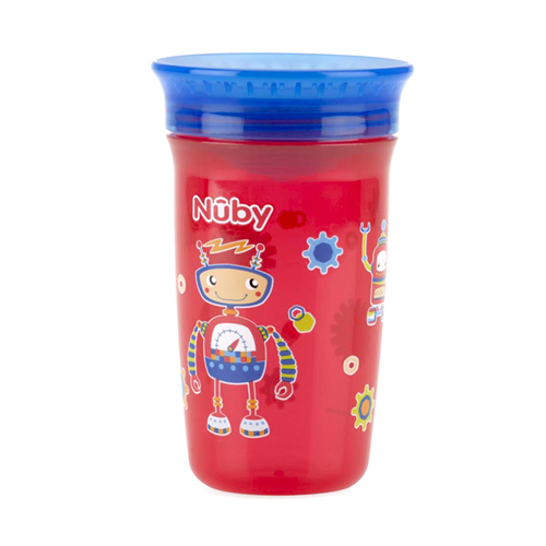 Bán Ca uống nước 360 độ chống tràn không tay cầm Nuby 300ml