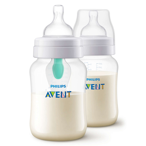 Bán Bình sữa Avent giảm đầy hơi với van giữ sữa AirFree SCF813/24 (260ml, đôi)
