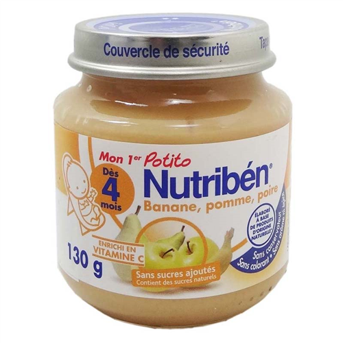Bán Dinh dưỡng đóng lọ Nutriben - Chuối táo lê nghiền (130g)