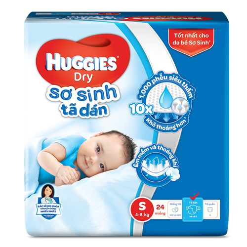 Bán Tã - bỉm dán Huggies S24 (dưới 7kg)