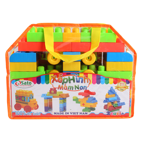 Bán Xếp hình mầm non Sato 72 chi tiết