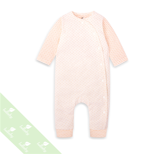 Bán Body cài lệch dài tay kẻ cam Lullaby NH27-19