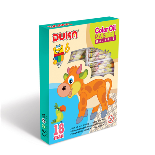 Bán Bút sáp dầu 18 màu Duka No.3918 (hộp giấy)