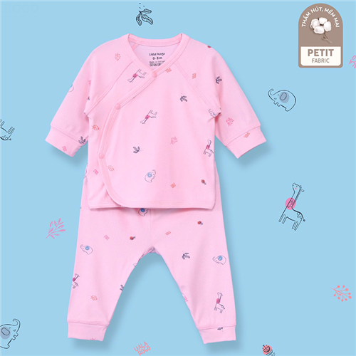 Bán Bộ quần áo sơ sinh cài chéo Petit họa tiết Uala UR2235