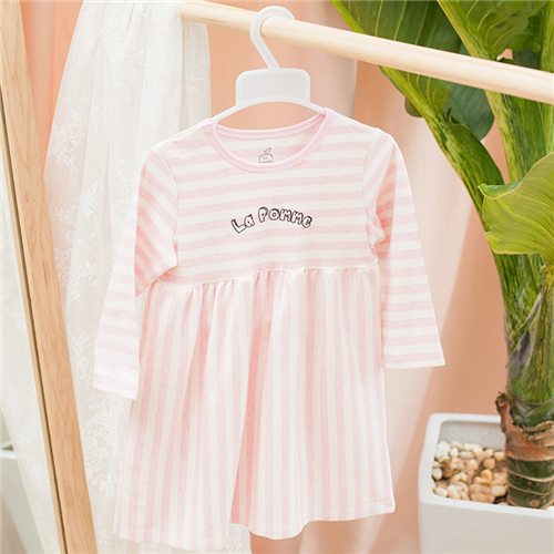 Bán Váy đầm kẻ Baby Doll La Pomme D005 (màu hồng)