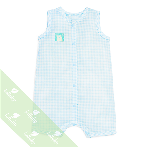 Bán Body romper xô Lullaby bé trai (xanh kẻ)
