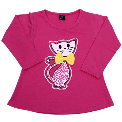 Bán Bộ bé gái in hình chú mèo xinh xắn TE077