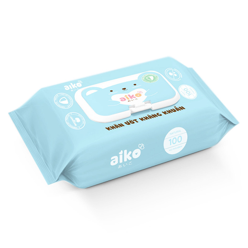Bán Khăn ướt kháng khuẩn Aiko 100 tờ (xanh)