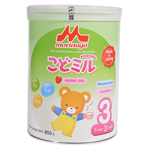 Bán Sữa Morinaga Kodomil số 3 vị dâu (850g)