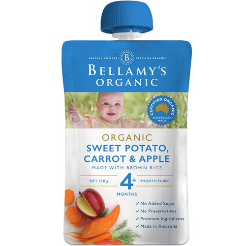 Bán Hỗn hợp ăn dặm khoai lang, cà rốt, táo Bellamy's Organic
