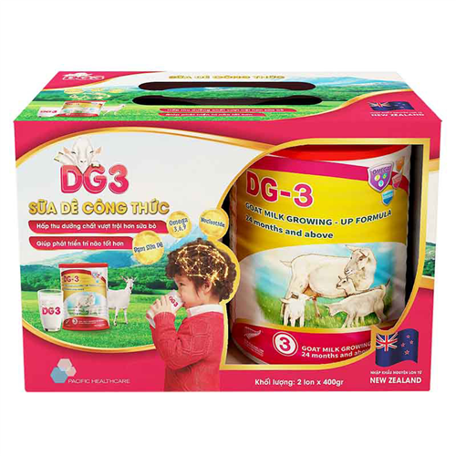 Bán Combo 2 lon sữa dê DG số 3 - 400g (từ 2 tuổi trở lên)