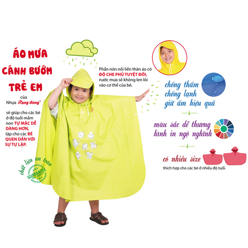Bán Áo mưa cánh dơi Rạng Đông cho bé